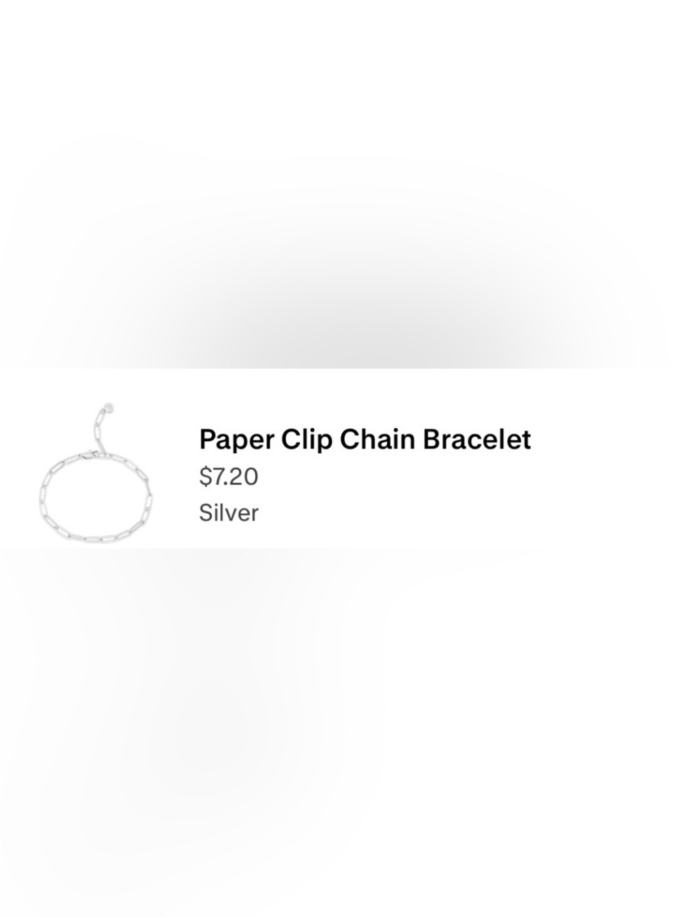 Wear Felicity - Silver Paper Clip Chain Charm Bracelet Starter